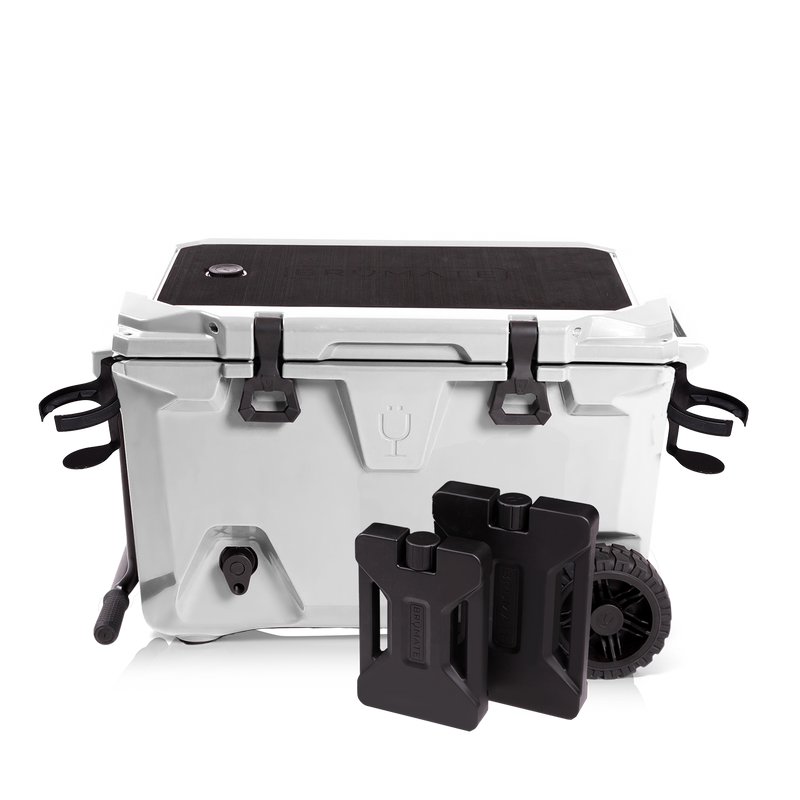 BrüTank 55-Quart Double Drink Holder Cooler Bundle | Ice White