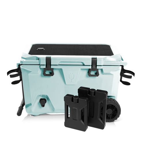 BrüTank 55-Quart Double Drink Holder Cooler Bundle | Blue Agave