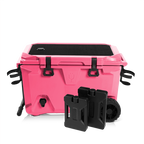 BrüTank 55-Quart Double Drink Holder Cooler Bundle | Neon Pink
