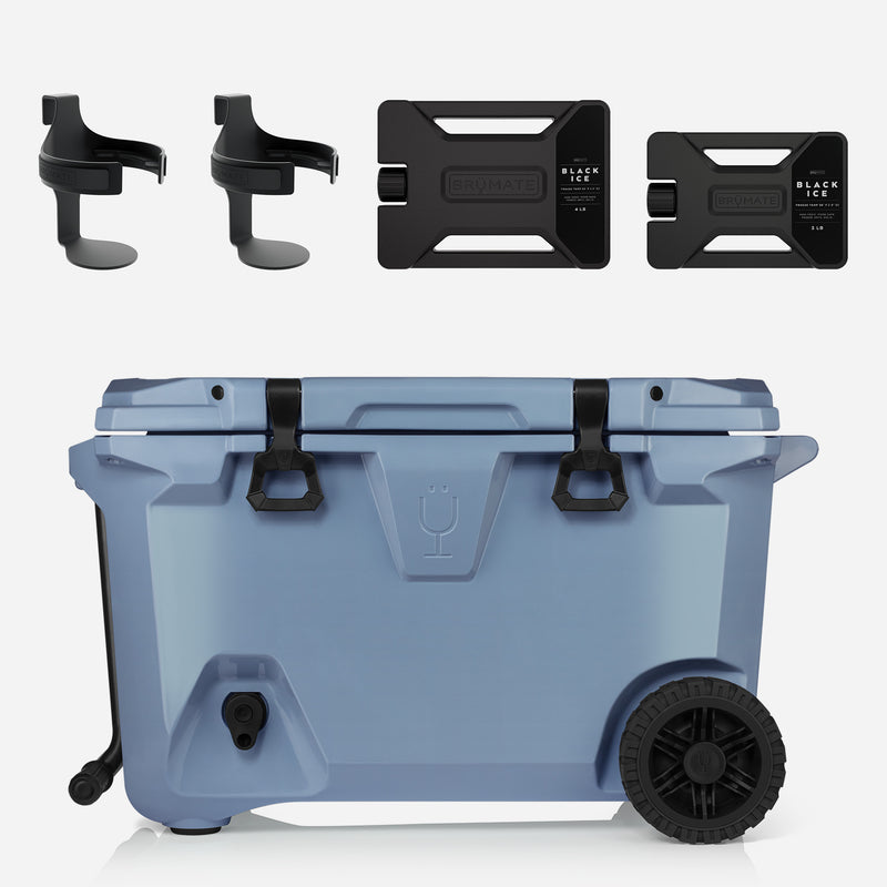 BrüTank 55-Quart Double Drink Holder Cooler Bundle | Denim