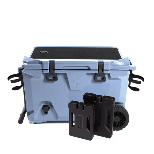 BrüTank 55-Quart Double Drink Holder Cooler Bundle | Denim
