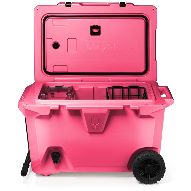 BrüTank 55-Quart Rolling Cooler | Neon Pink