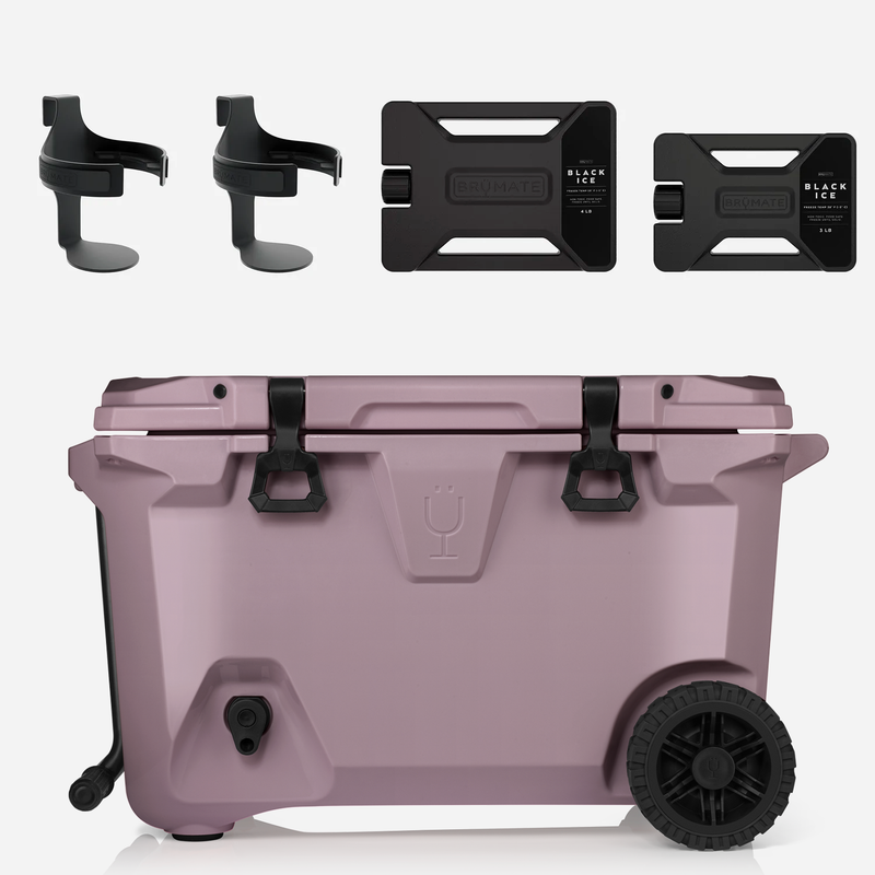 BrüTank 55-Quart Double Drink Holder Cooler Bundle | Lilac Dusk